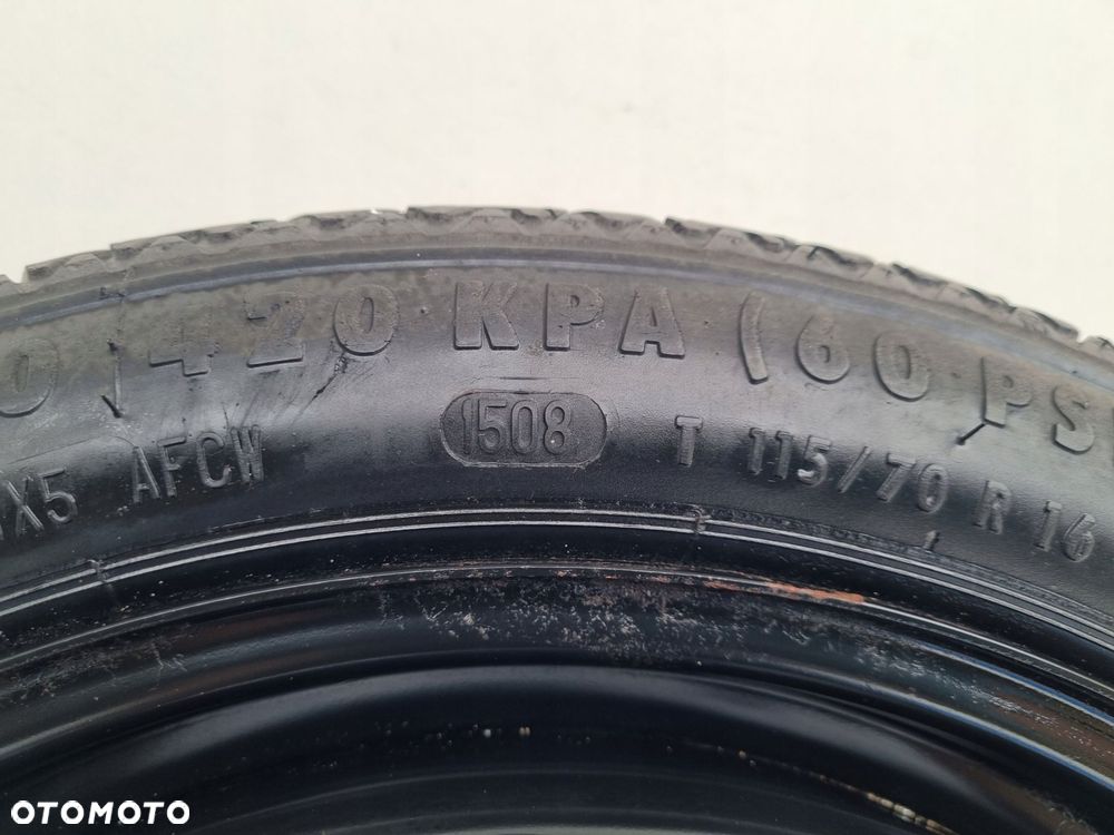 KOŁO 115/70 R16 ZAPASOWE DOJAZDOWE Opel Vectra C Astra H _ 5x110 2160132 - 5