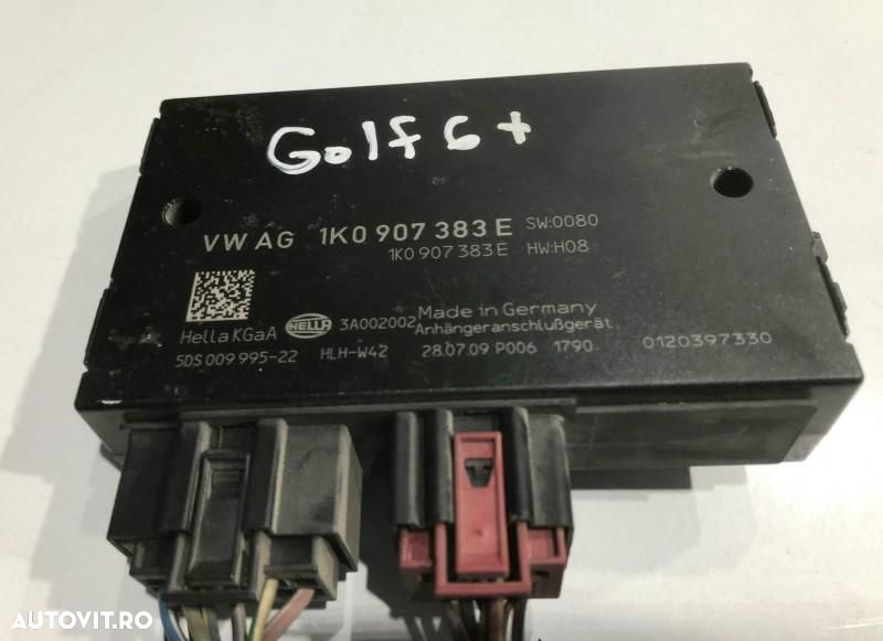 Modul carlig remorcare Volkswagen Golf 6 plus (2009-2014) 2.0 tdi CBDC 1K0907383E - 3