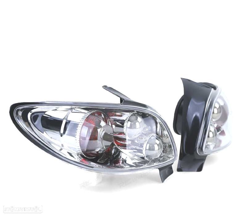 FAROLINS TRASEIROS PEUGEOT 206 98-09 CROMADO - 4