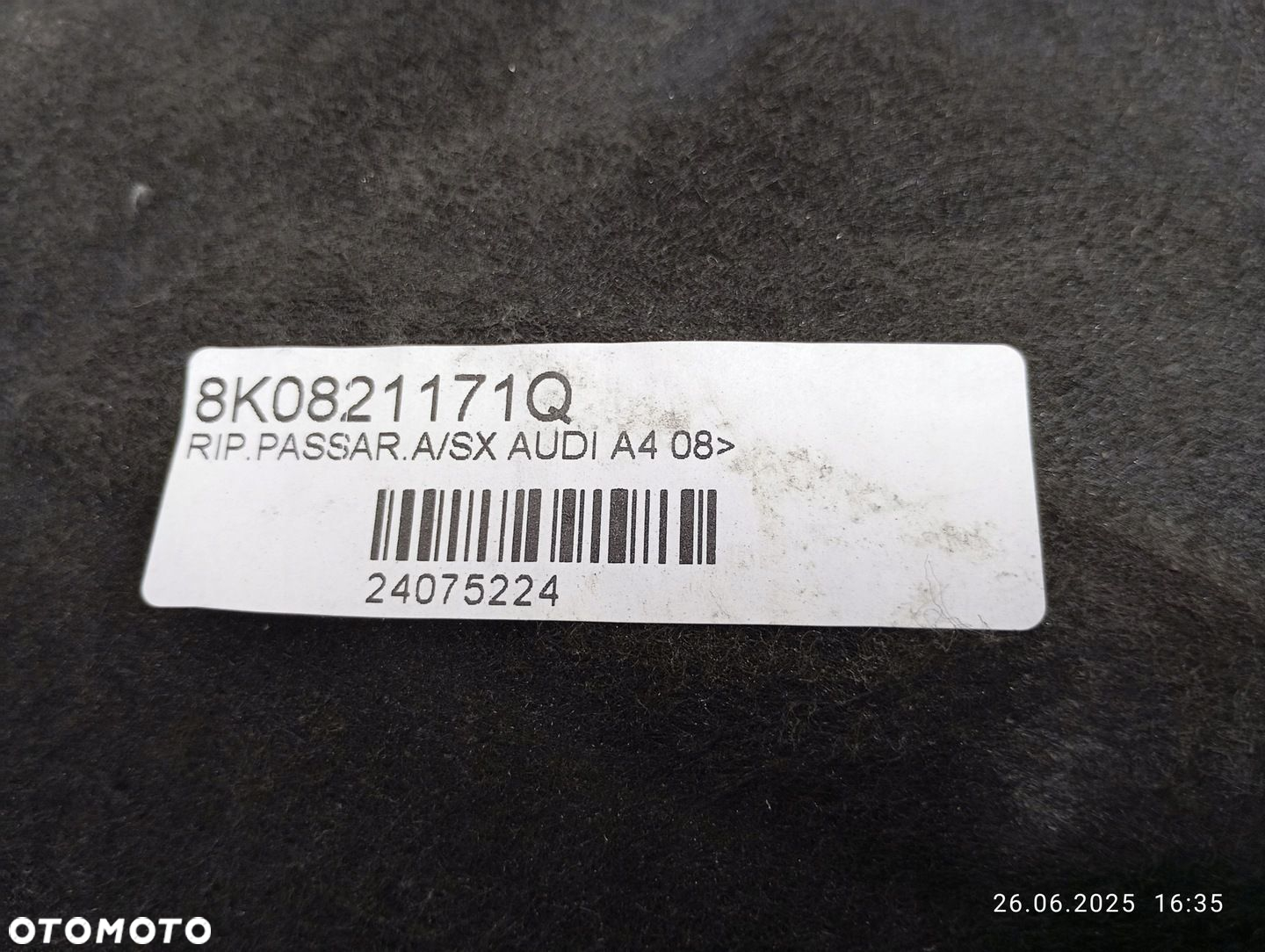NADKOLE LEWY PRZÓD AUDI A4 B8 08-11 MATERIAŁ 8K0821171 - 5