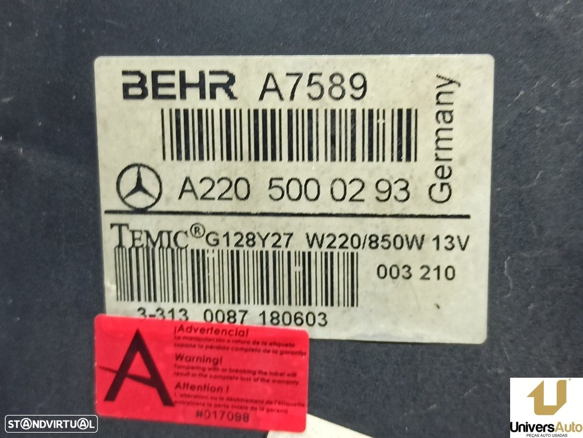 ELETROVENTILADOR MERCEDES CLASE S (W220) BERLINA 320 CDI (220.025) - 7