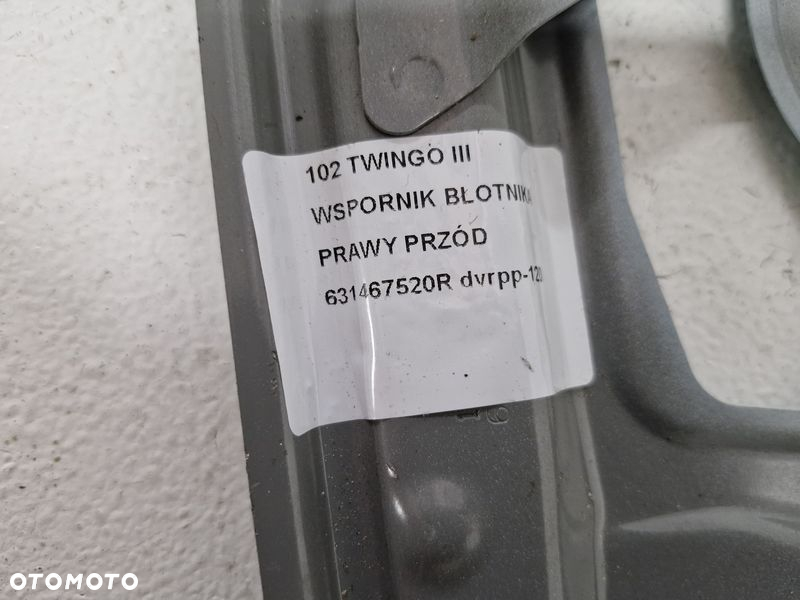 TWINGO 3 III WSPORNIK BŁOTNIKA PRAWY PRZÓD PRZEDNI MOCOWANIE DVRPP 631467520R - 3