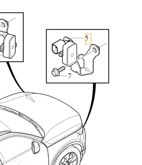 VOLVO C40 XC40 czujnik aktywne zawieszenie prawy przod OE 31476074 32283396 - 3