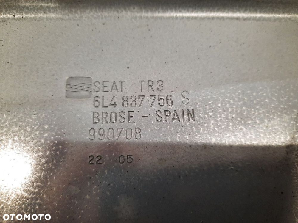SEAT CORDOBA II 2 03-09 1,4MT PODNOŚNIK SZYBY PRZÓD PRAWY 6L4837756S - 8