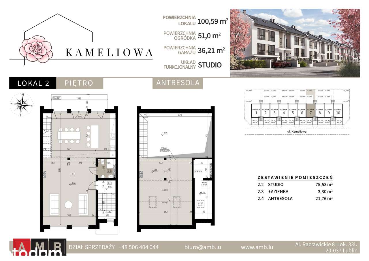 Apartamenty Kameliowa VI etap mieszkanie z antresolą