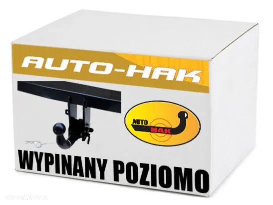 ZAPINANY AUTOMAT HAK HOLOWNICZY Z KULA WYPINANA POZIOMO+OSŁONKI do FIAT PANDA 2 II 2003do2012 5drzw - 12