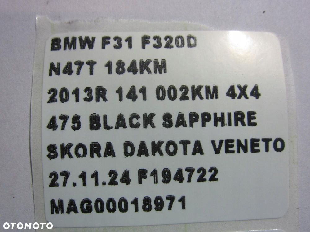 BMW 3 F31 KOMBI PODSUFITKA PANORAMA SZYBER OYSTER BEŻ 7323045 51447323045 - 11