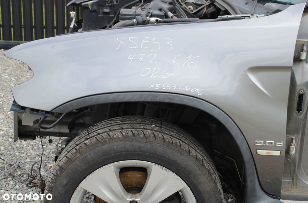 BŁOTNIK LEWY PRZÓD PRZEDNI BMW X5 E53 472 STERLINGGRAU LIFT - 1