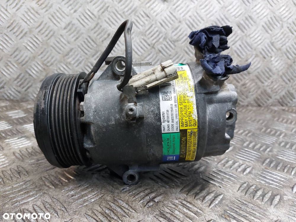 SPRĘŻARKA KOMPRESOR KLIMATYZACJI OPEL ASTRA H 1.7 CDTI 13124751 - 1