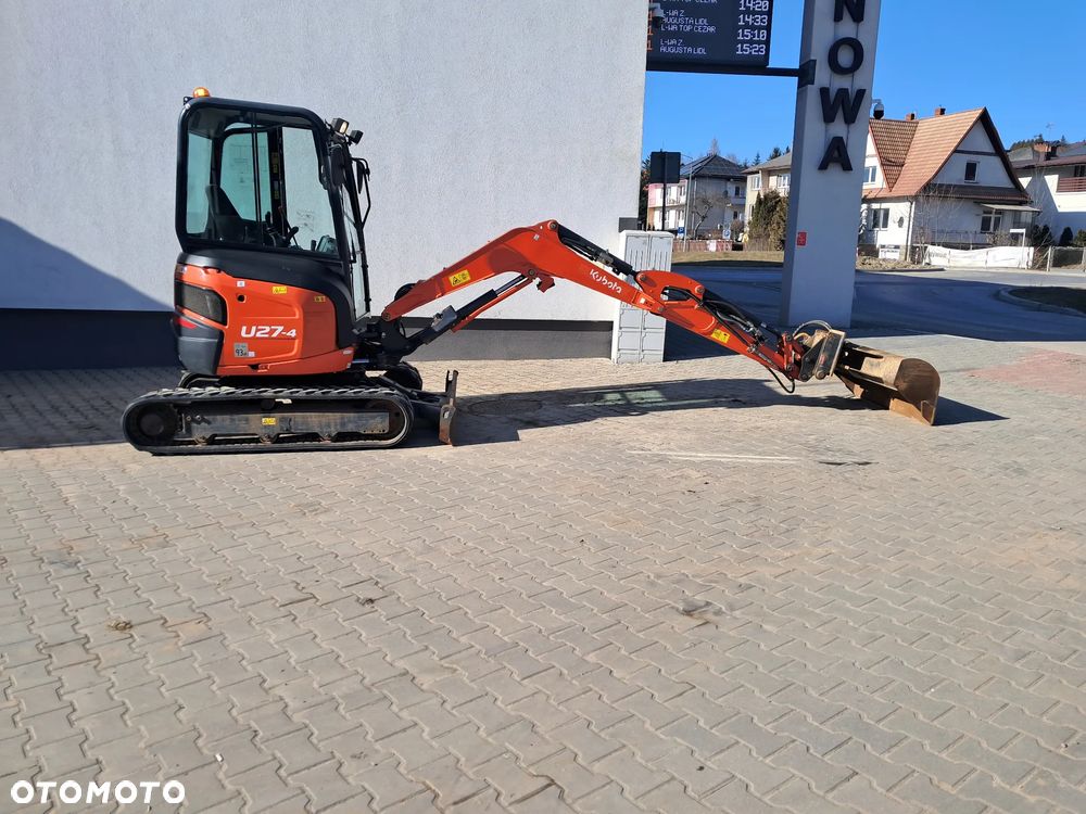 Kubota U27-4 WAGA 2700 kg 2.7t 1300 mth minikoparka * 2022 rok * 2 łyżki * lusterka * pełne oświetlenie jeden właściciel * zero obrys długie ramie szybkozłącze MS03 * hydrauliczna skarpówka * gąsienice 80% bez DPF Red Key * dodatkowe linie hydrauliczne jcb yanmar Cat takeuchi - 16