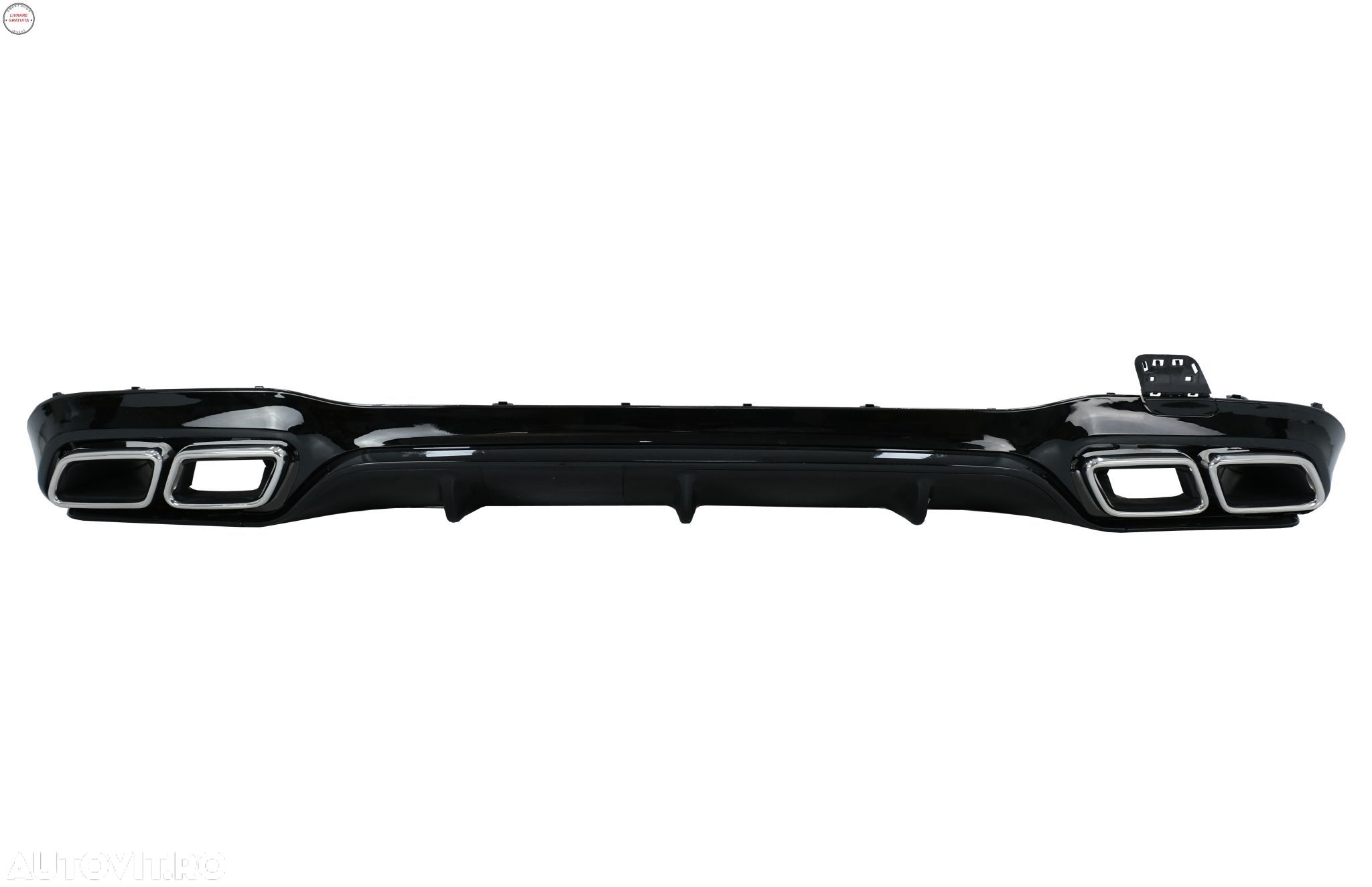 Difuzor Bara Spate cu Ornamente tobe Crom Mercedes E-Class W213 (2016-2019) E63 De- livrare gratuita - 1