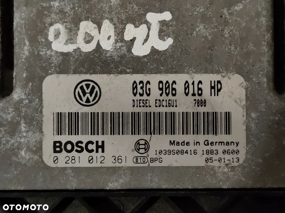 Komputer sterownik silnika Volkswagen Touran 03G906016HP - 5