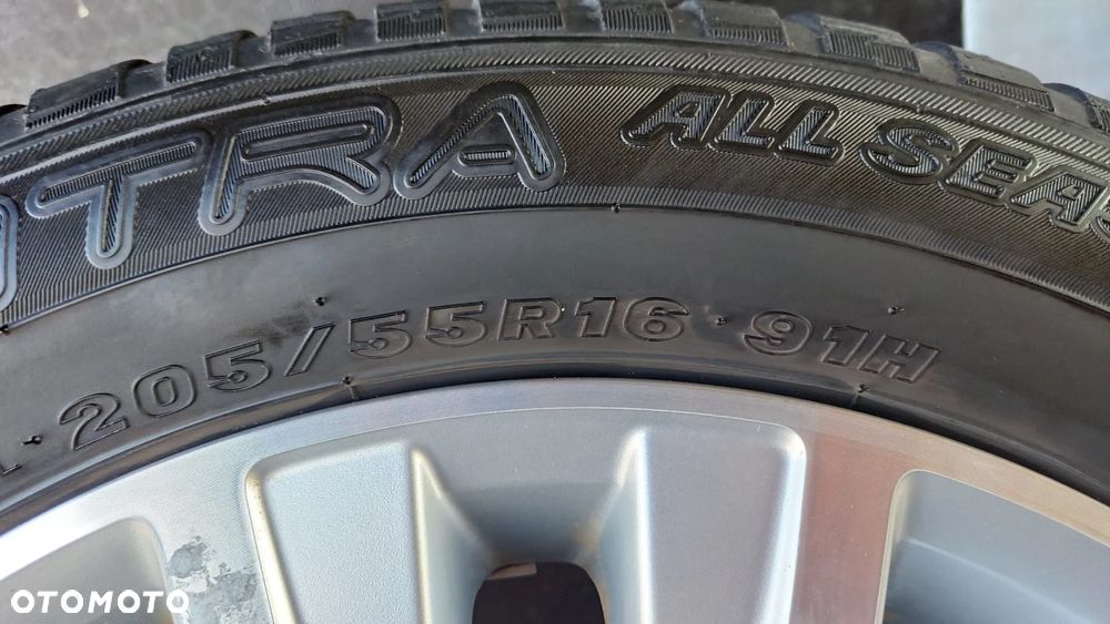 ALUFELGI+OPONY Wielosezonowe 205/55 16  VW Golf VI Touran II Jetta 16' 5X112 ET50 - 12