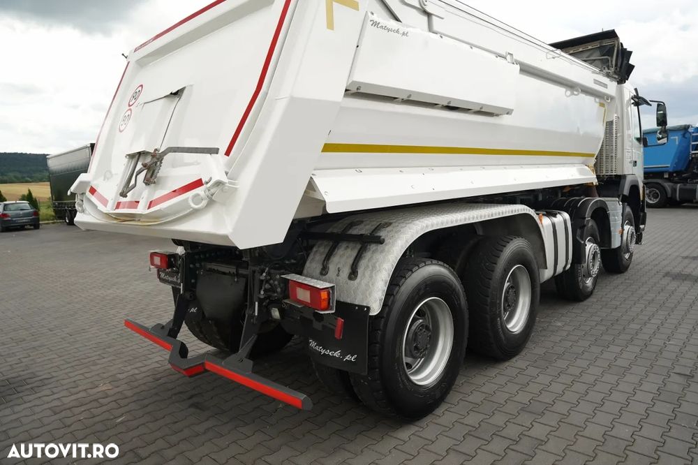 Volvo FMX 460 / 8x4 / BASCULATOR SPATE / CLAPETĂ HIDRAULICĂ / I-SHIFT / PERDĂ ELECTRICĂ / EURO 6 / - 22