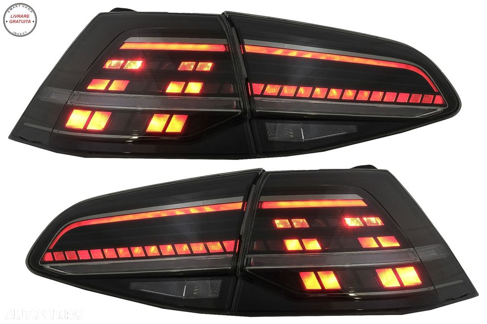 Stopuri Full LED VW Golf 7 7.5 VII (2012-2020) Facelift G7.5 Look Fumurii- livrare gratuita - 10