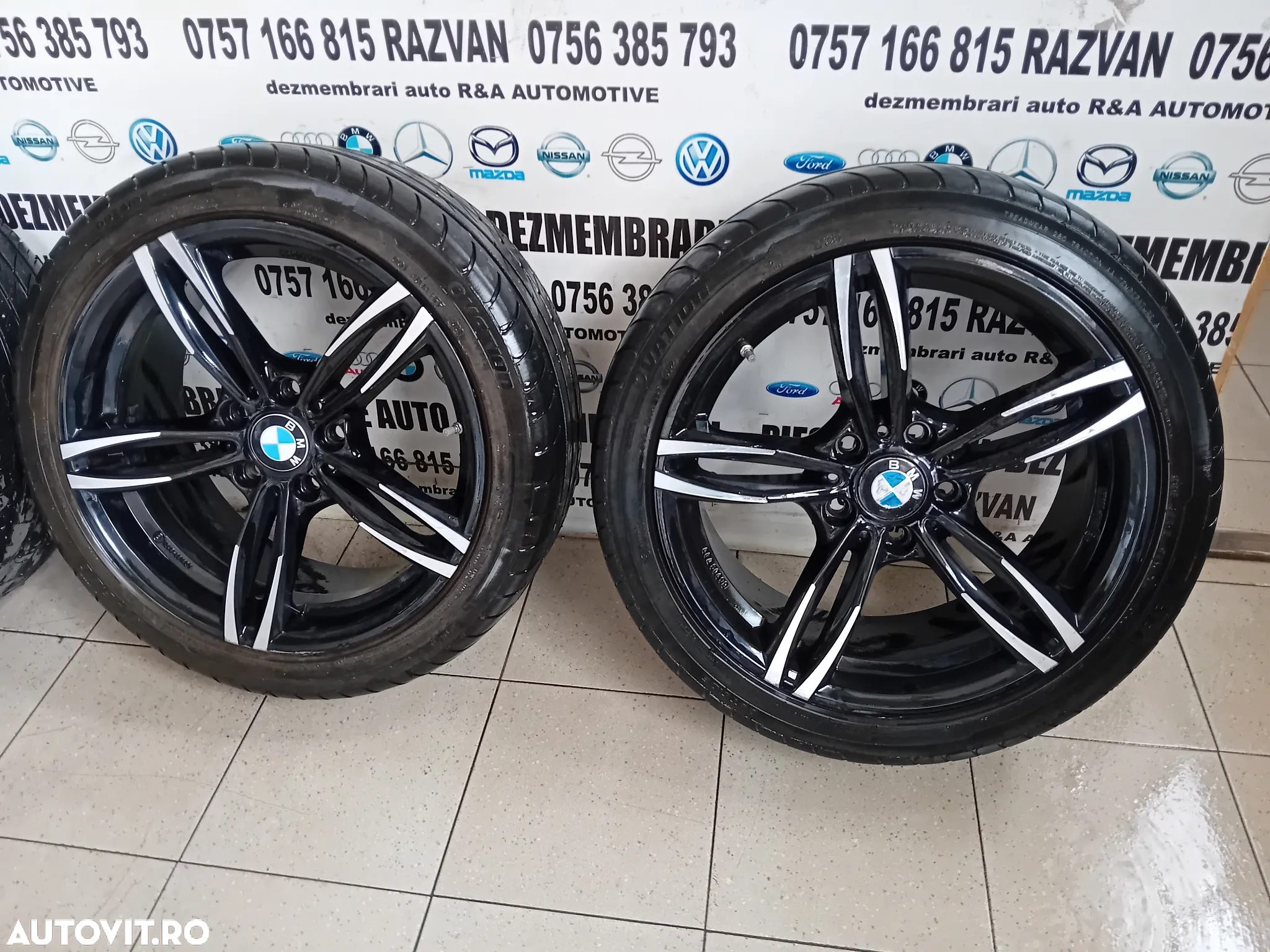 Jante Aluminiu BMW R18 Cu Anvelope Vara Dot 2022 225/45R18 5X120 F10 F30 F31 F32 F11 F01 F20 Etc - 4