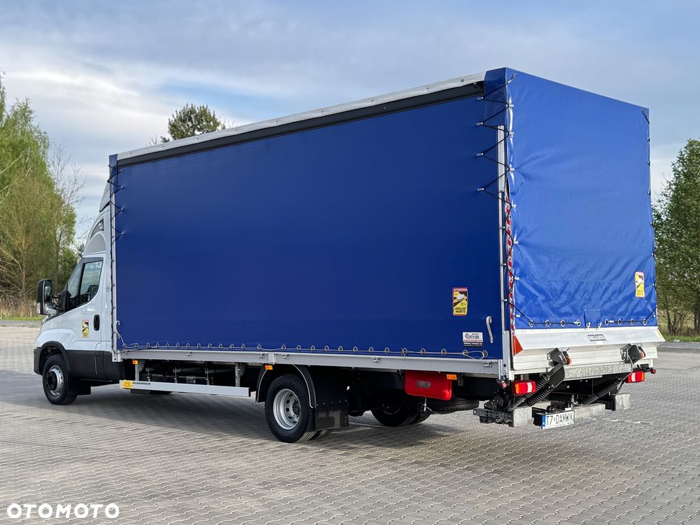 Iveco Daily 2023r Hi-Matic‼️72C18‼️Winda Dhollandia 1000KG // Plandeka 15 Palet 2x Firanka + dach zsuwany + regulacja wysokości ‼️Spanie z tyłu WEJKAMA Wysokość rampowa Full LED Tempomat Salon Polska DMC7200KG Faktura Vat 23% TwinCab - 5