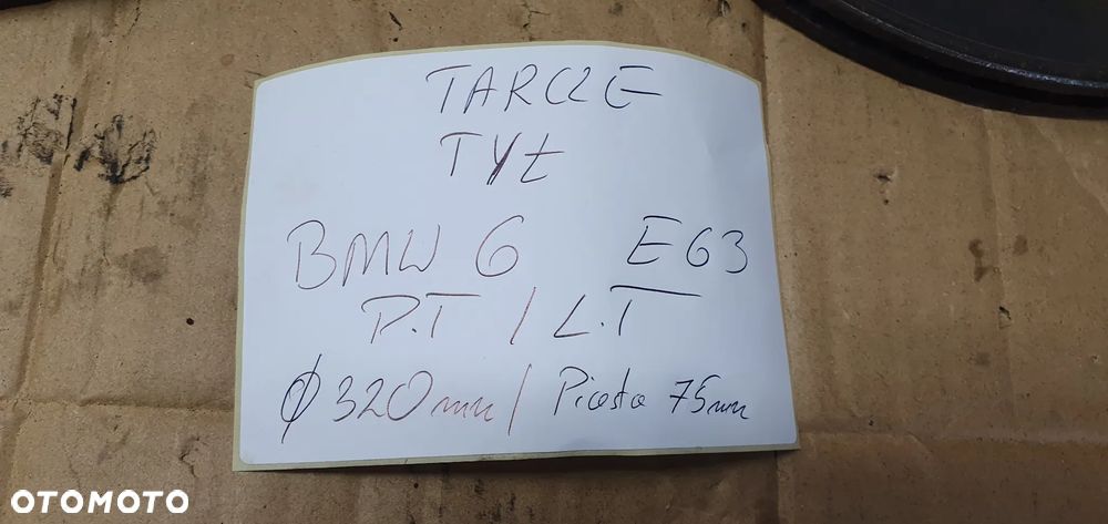 Tarcze hamulcowe tył tylne BMW 6 E63 3.0 3.0i - 9