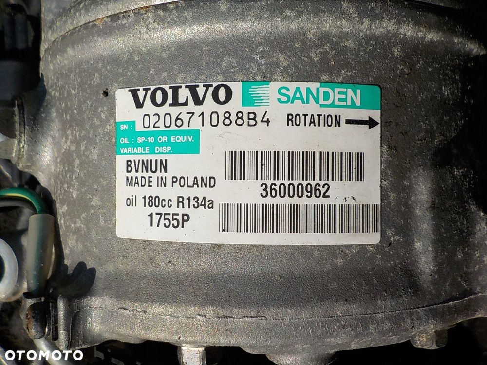 VOLVO V50 1.6 8V D2 SPRĘŻARKA POMPA KLIMATYZACJI 36000962 - 3
