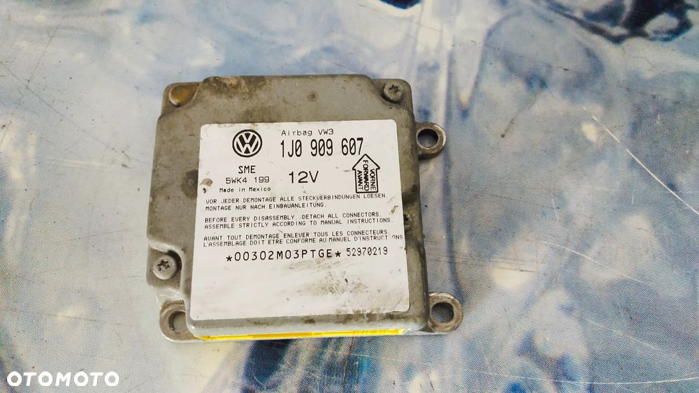Sterownik Moduł airbag Vw Seat Skoda 1J0909607 - 1