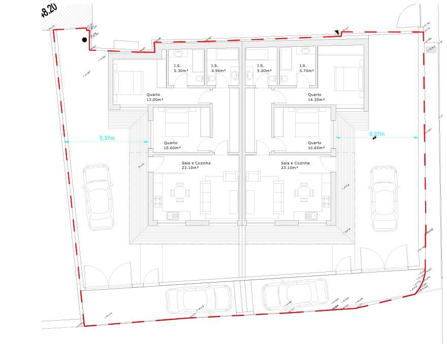 Terreno com Projeto p/2 moradias - Grande imagem: 2/3