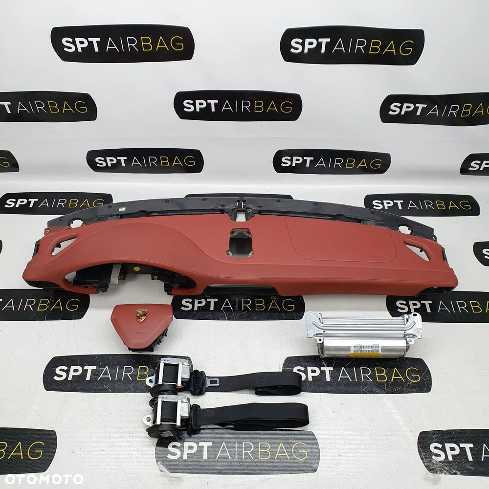 PORSCHE 997 DESKA ROZDZIELCZA KONSOLA KOKPIT PULPIT PODUSZKI AIRBAG AIR BAG PASY KIT SET - 1