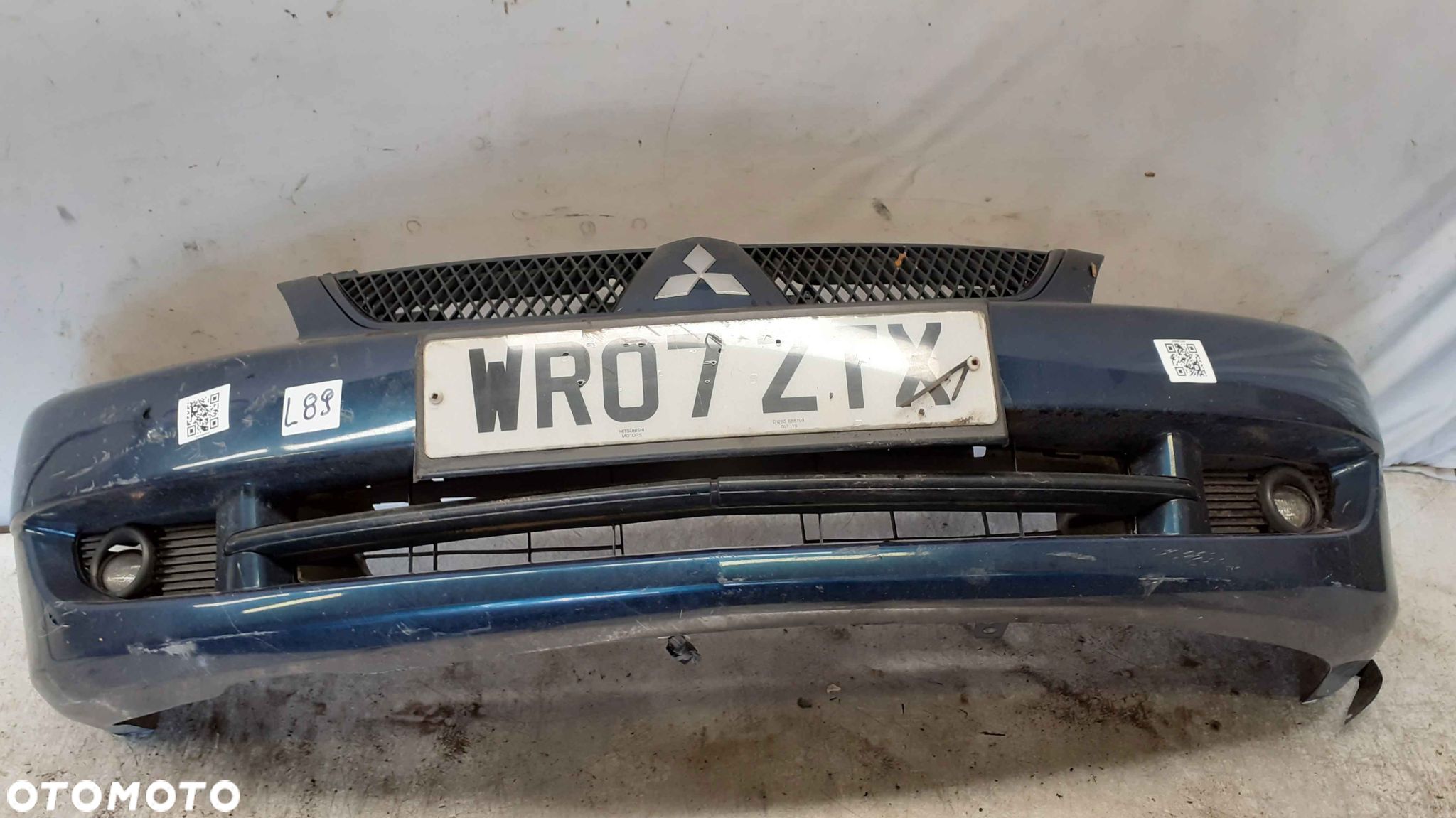 } ZDERZAK PRZÓD PRZEDNI MITSUBISHI LANCER 7 VII ZIELONY HALOGENY - 1