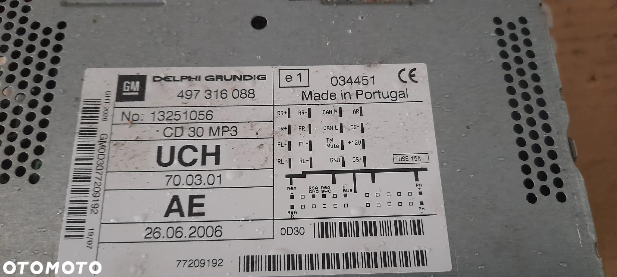 RADIO FABRYCZNE CD 30 MP3 ASTRA H ZAFIRA B - 4