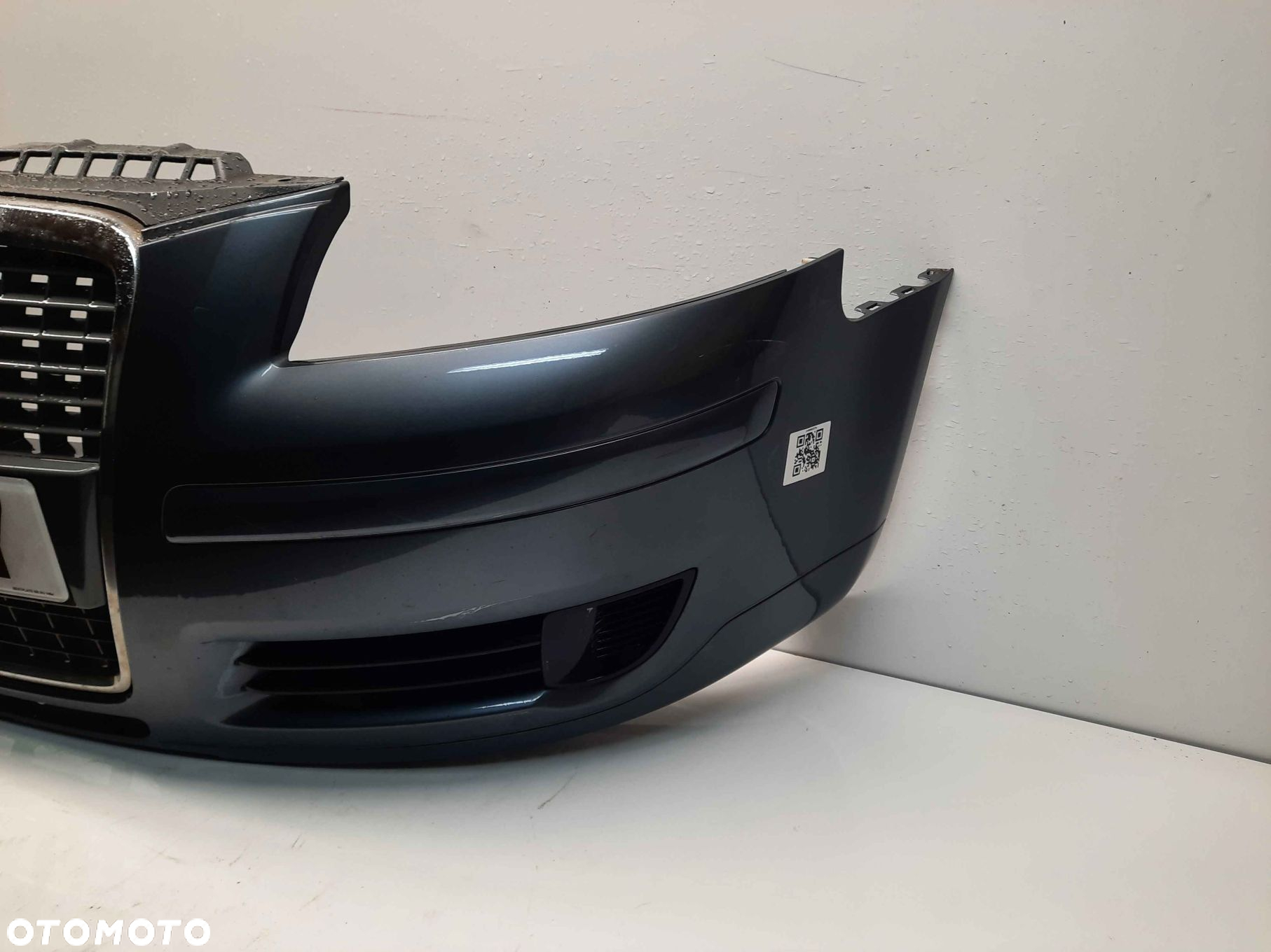 ^ ZDERZAK PRZÓD PRZEDNI AUDI A3 8P LIFT FL LX7Z SZARY GRAFITOWY - 4