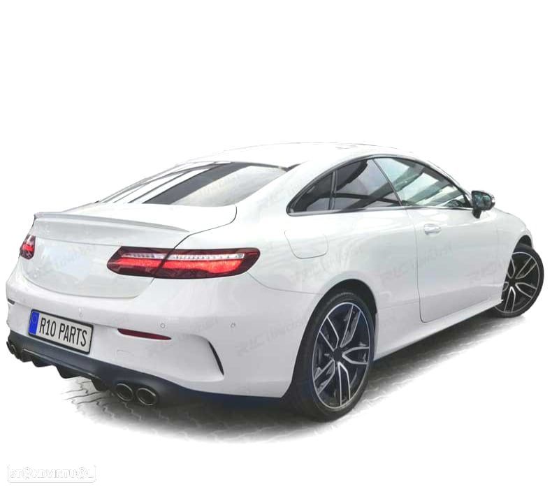 DIFUSOR MERCEDES CLASSE E C238 16- LOOK AMG E53 + PONTEIRAS DE ESCAPE PRETAS - 2