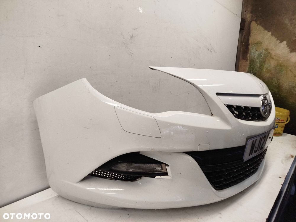 + ZDERZAK PRZÓD PRZEDNI OPEL ASTRA J 4 IV LIFT FL Z40R BIAŁY OPC LINE TUNING SPRYSKIWACZE LAMP XENON - 2