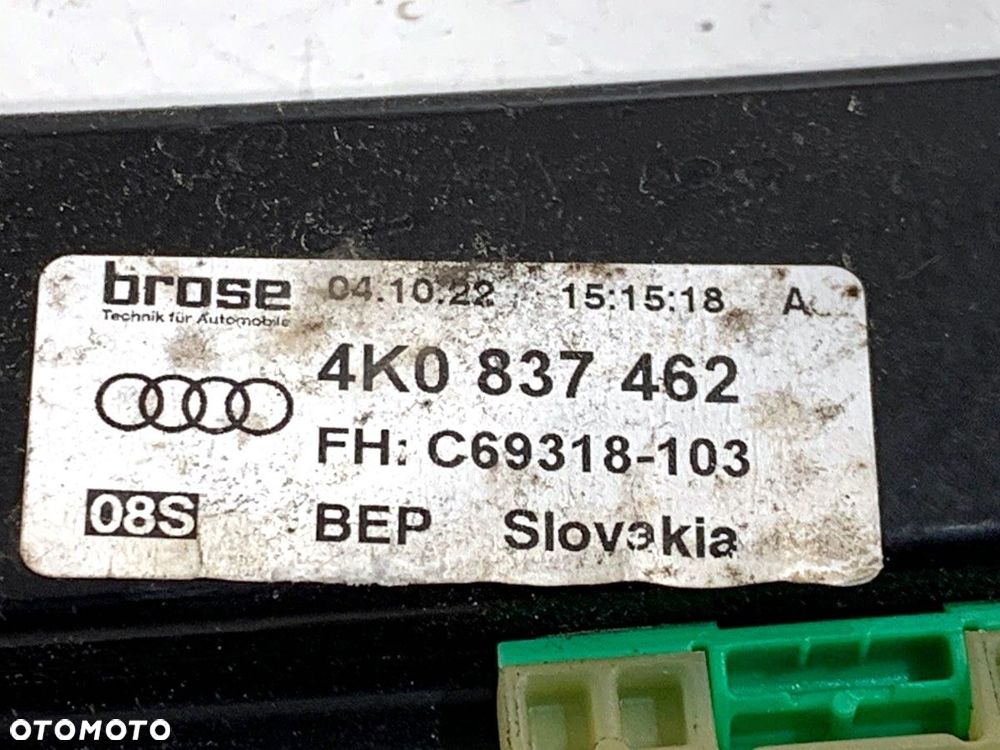 PODNOŚNIK SZYBY PRAWY PRZÓD  AUDI A6 C8 Avant (4A5) 2018 - 2022 RS6 Mild Hybrid quattro 441 kW - 6