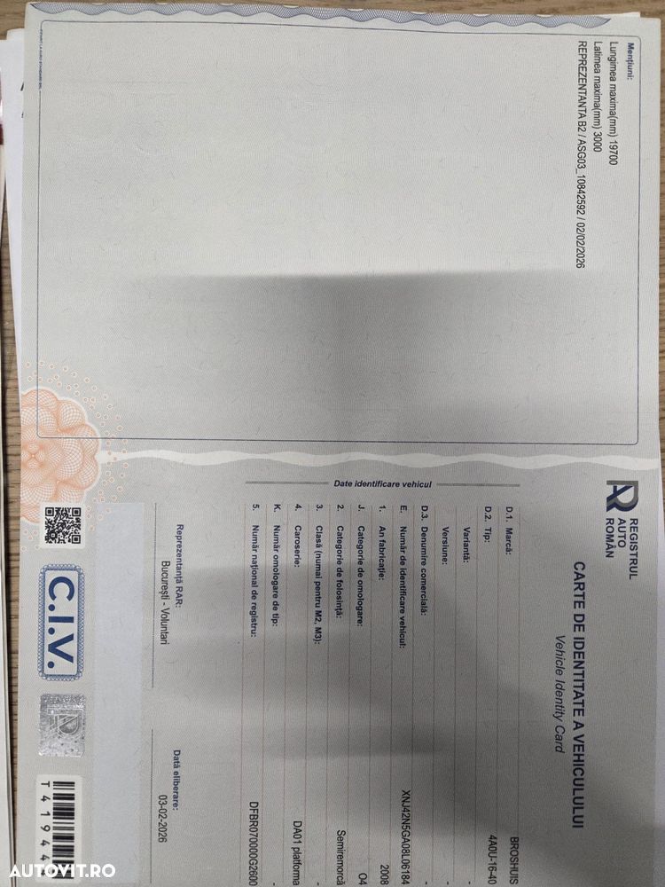 Broshuis 4AUO-4 axe, EXTENSIBILA, 2 axe viratoare, axe GIGANT, Masa propie 10,8t, Carte identitate RAR, inaltime podea 0,89m, lungime podea 9m, latime 2,55m, extensibila lateral la 3m-PROMOTIE 29.000 EUR+Tva - 9