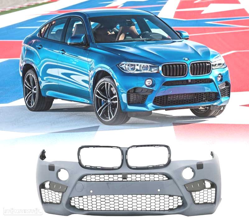 PARA-CHOQUES FRONTAL BMW X6 F16 14- LOOK X6M PDC SRA - 1