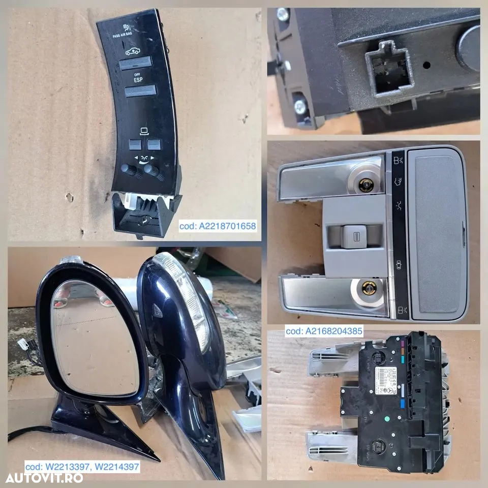 Subwoofer harman/kardon SAM modul bluetooth amplificator audio ceasuri bord benzina cd player audio oglinda stg dr grila ventilatie calculator suspensie mercedes s class w221 2005-2013 - 6