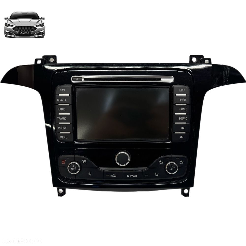 NAWIGACJA GPS FABRYCZNA FORD S-MAX MK1 LIFT MAPY POD KAMERE PIANO BLACK - 1
