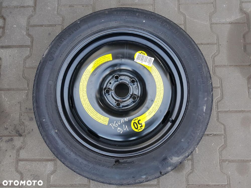 VW TIGUAN I 5N 06-15r KOŁO DOJAZDOWE 18 5X112 5N0601027A - 1