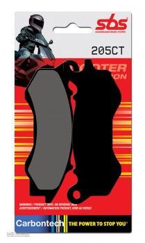 pastilhas travao honda pcx 125 sbs 205ct carbono - 1