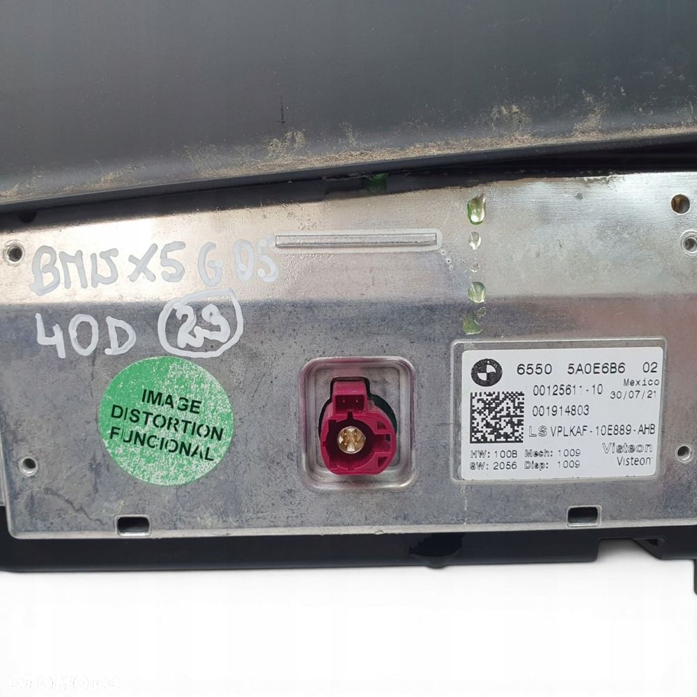 GŁÓWNY EKRAN MULTIMEDIÓW Nawigacji BMW X5 G05 X6 G06 monitor 5A0E6B6 - 9
