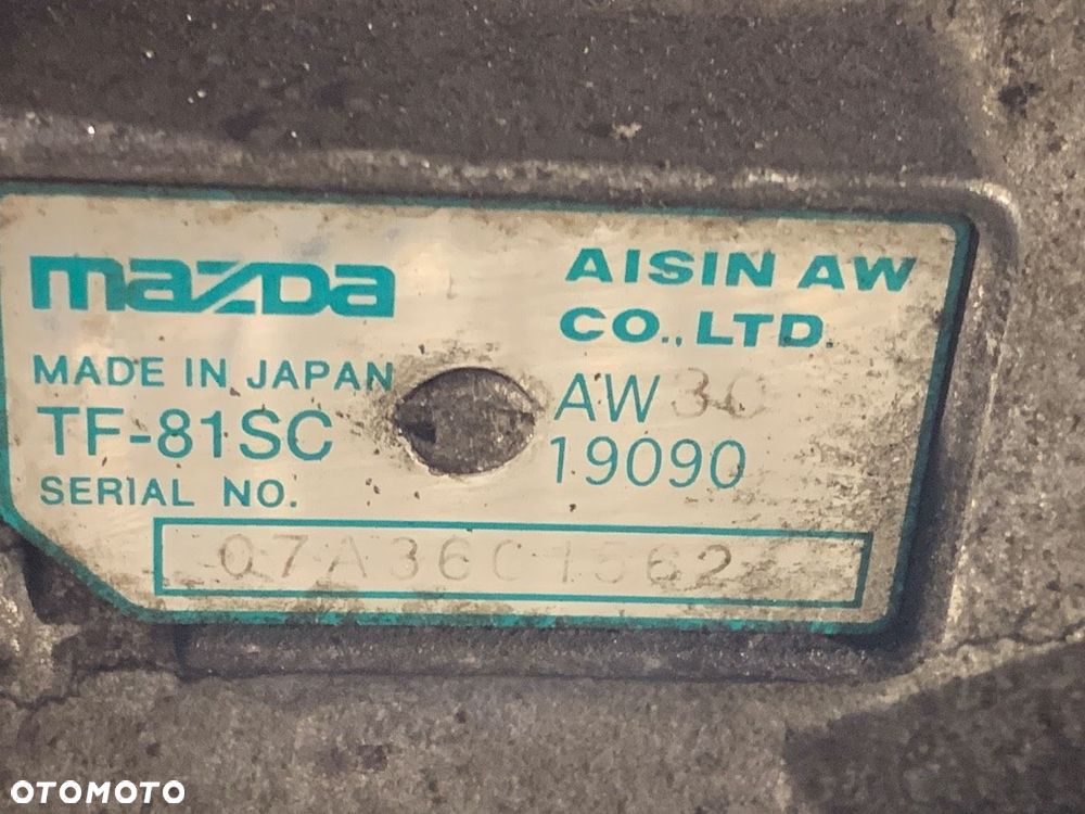 SKRZYNIA BIEGÓW  MAZDA CX-7 (ER) 2006 - 2014 2.3 MZR DISI Turbo AWD (ER3P) 191 kW [260 KM] benzyna - 7