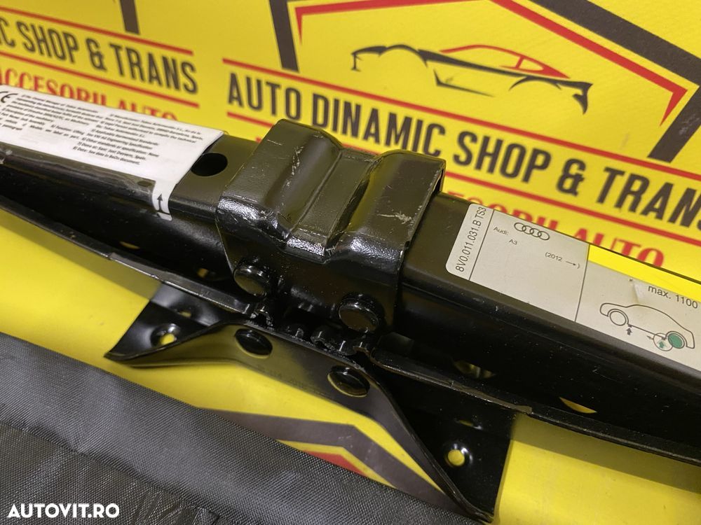 Cric auto OEM kit original Audi A3 cu coarba manivela husa - 5
