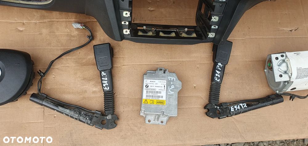 Konsola AIRBAG pasy poduszki sensor pod NAVI BMW 3 E90 E91 komplet - 8