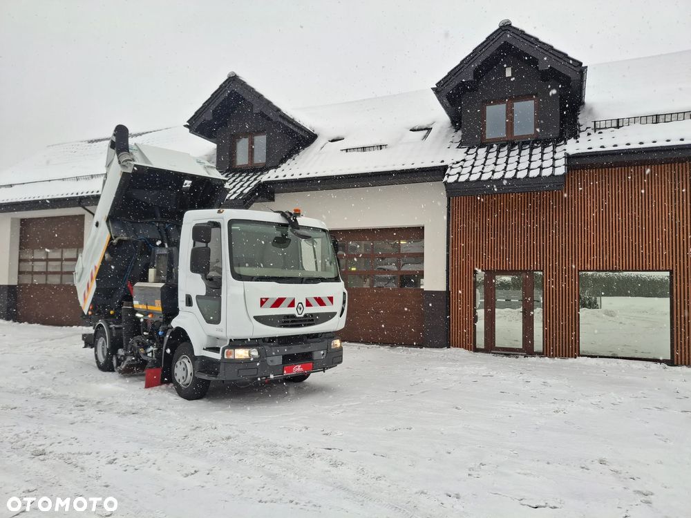 Renault Midlum 220 DXI Zamiatarka SEMAT Zoeller Johnston Szczotki L/R Obie Strony 2013r Napęd Hydrostat 36 tyś Kilometrów 3132 Mth Euro 5 Rura Do Liści Studzienek - 21