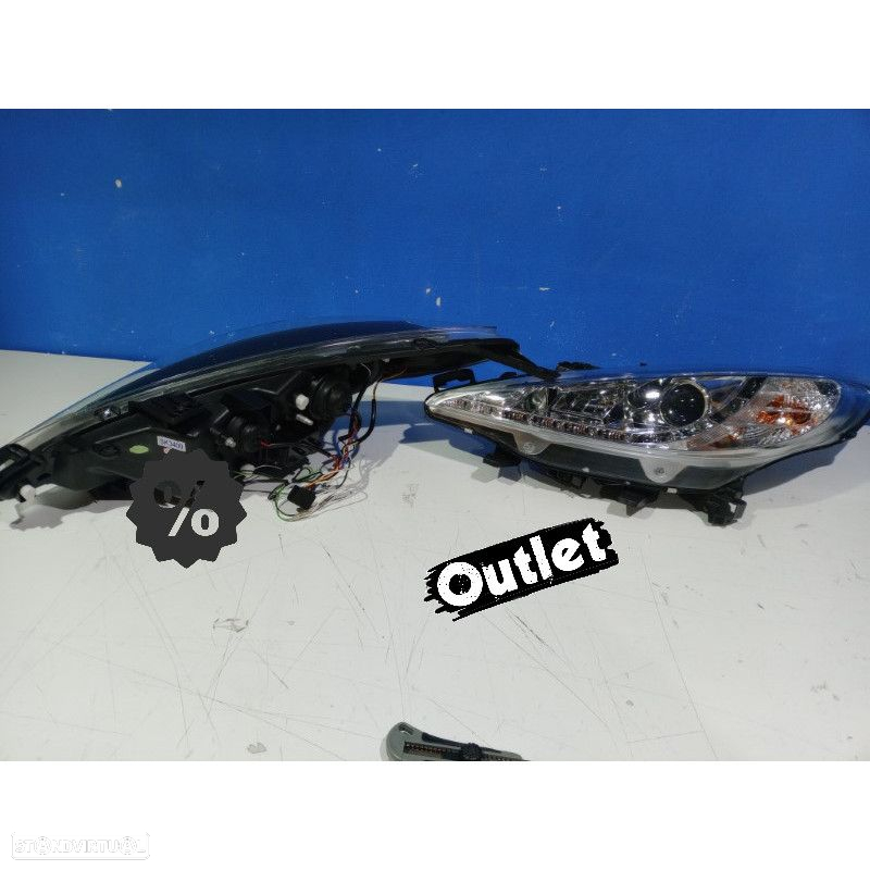 R145868C1 FARÓIS COM LUZ LED DIURNA PEUGEOT 207 06-12 FUNDO CROMADO - 4