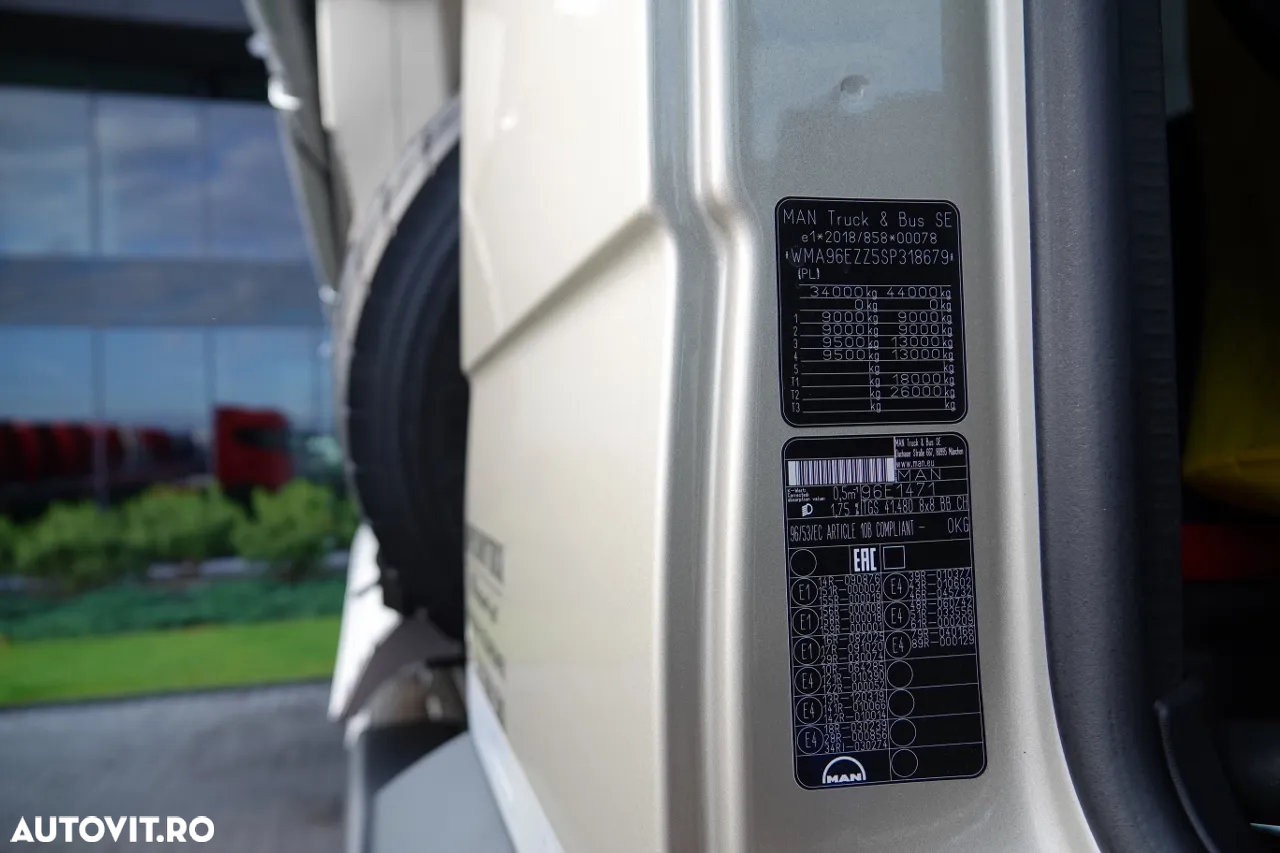 MAN TGS 41.480 / 8X8 / ​​BASCULATOR SPATE / KH-KIPPER / HARDOX / METALIC / 2025 / AUTOMAT / NOU / DISPONIBIL Imediat! - 38