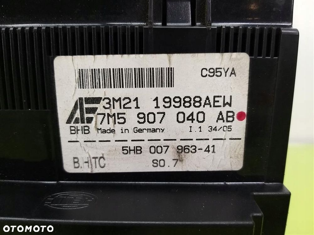 Panel nawiewu KLIMATYZACJI  Ford Galaxy MK1 2000-2005 LIFT 7M907040AB - 6