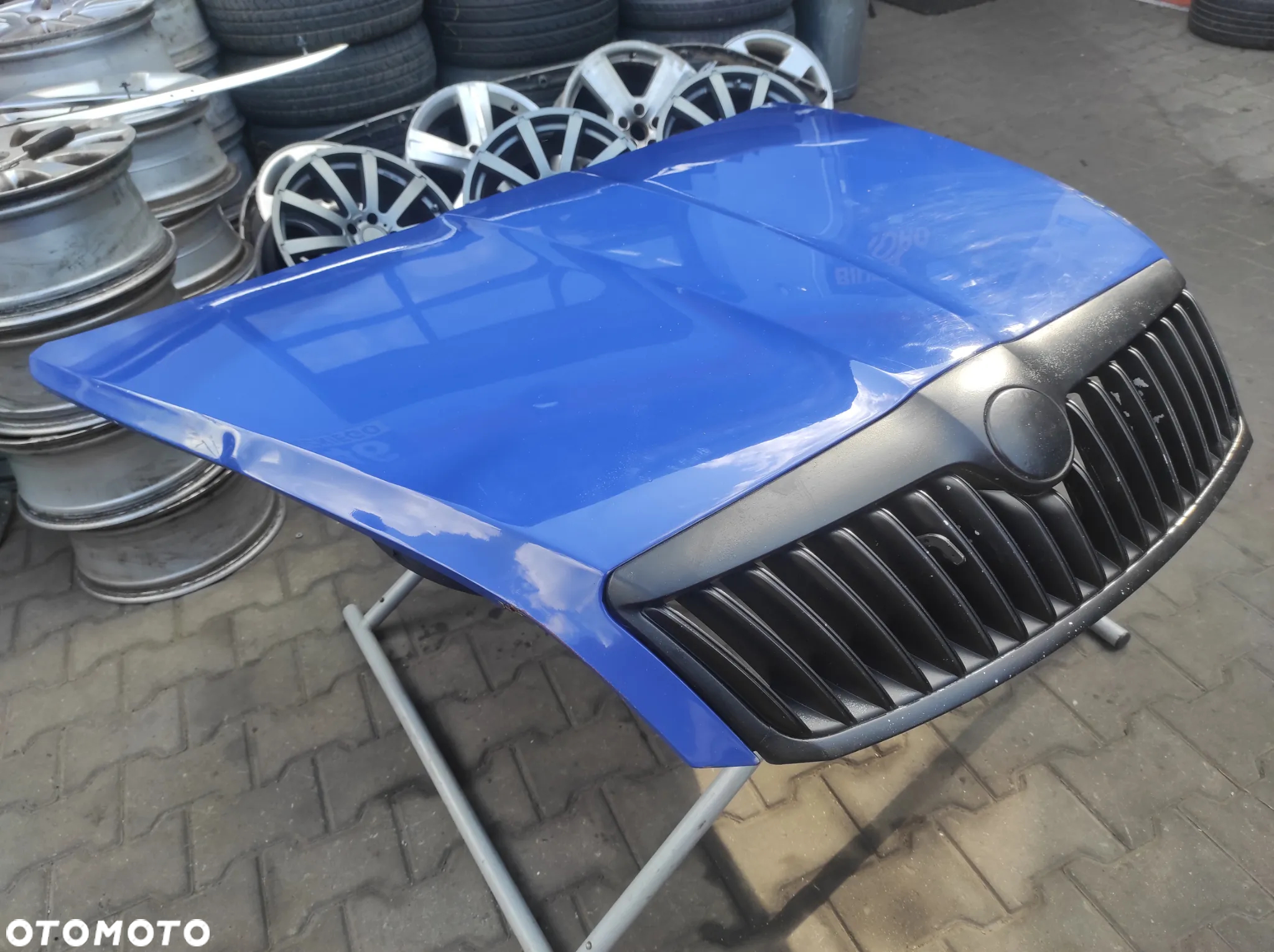MASKA POKRYWA SILNIKA SKODA OCTAVIA 2 LIFT 4590 NIEBIESKA ATRAPA GRILL WYSYŁKA !!! - 4