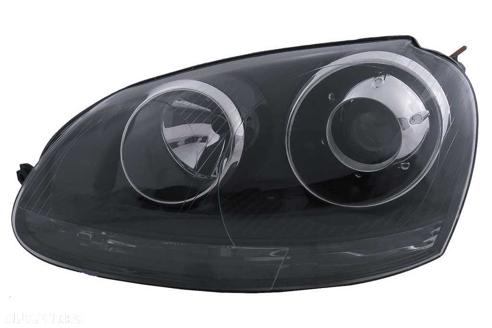 Faruri VW Golf 5 Jetta GTI R32 Look Lupa Chrome Black Kitt sau DEPO - 2