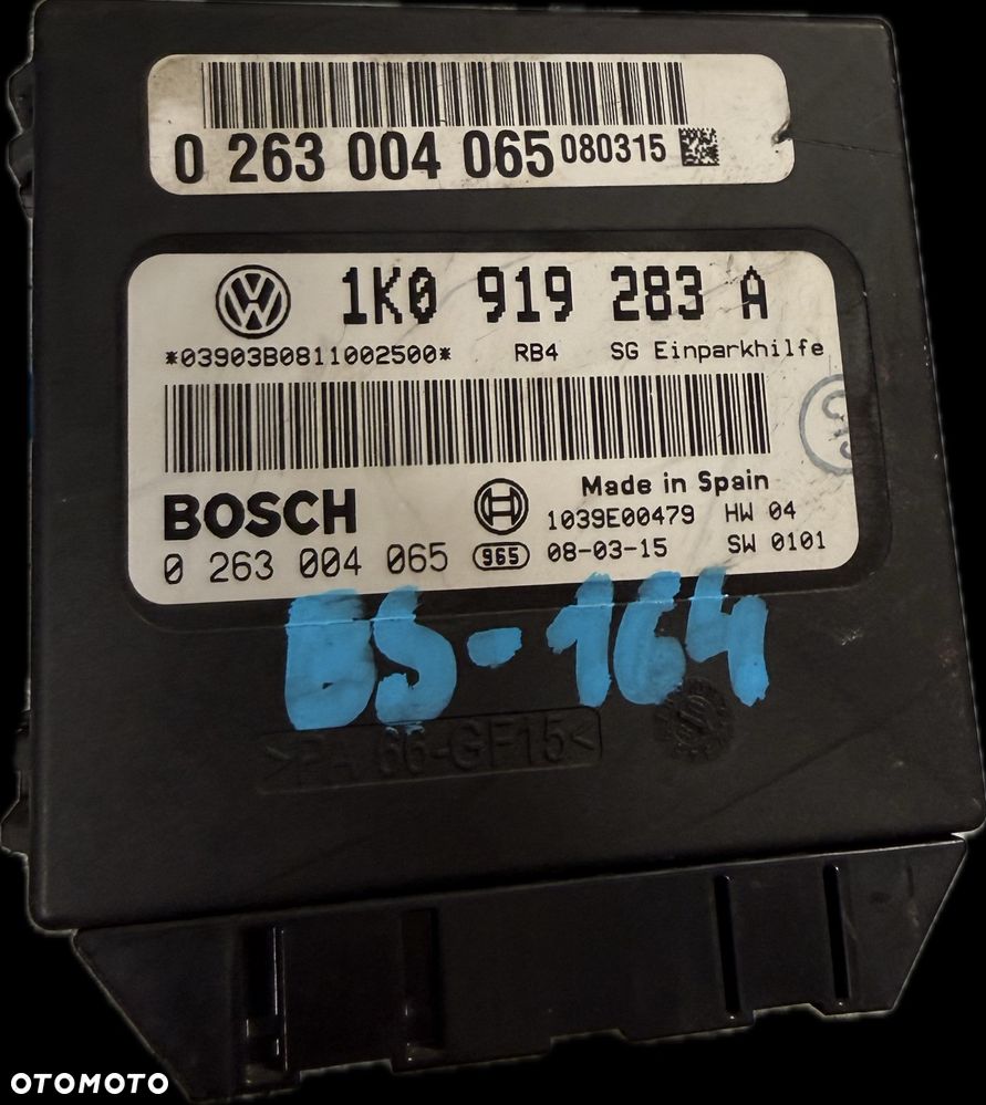 Moduł PDC Sterownik czujników parkowania Volkswagen Skoda Seat Audi 1K0919283A - 1