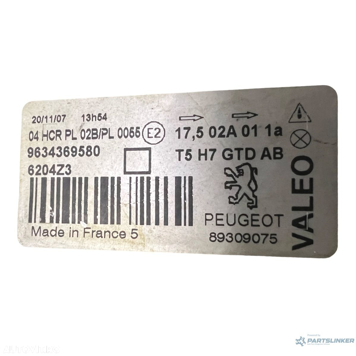 Far stanga PEUGEOT 307 SW 3H 2002 - 2009 9634369580 - 6